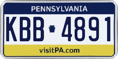 PA license plate KBB4891