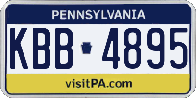PA license plate KBB4895