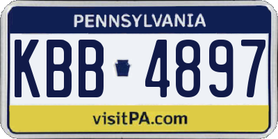PA license plate KBB4897