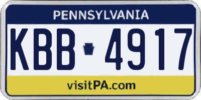 PA license plate KBB4917