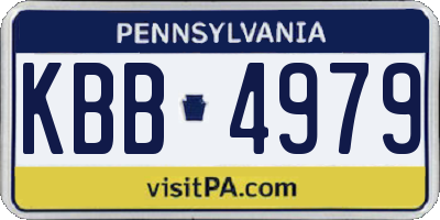 PA license plate KBB4979