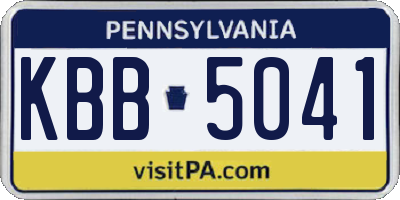 PA license plate KBB5041