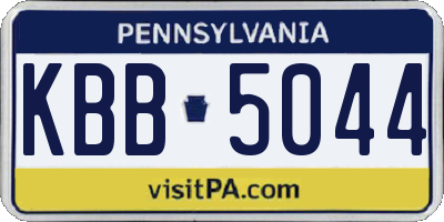 PA license plate KBB5044