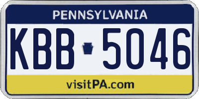 PA license plate KBB5046