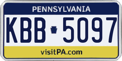 PA license plate KBB5097