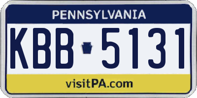 PA license plate KBB5131