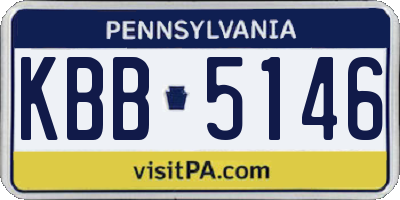 PA license plate KBB5146