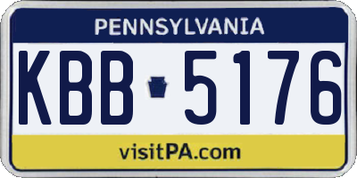 PA license plate KBB5176