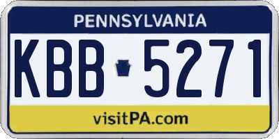 PA license plate KBB5271
