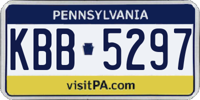 PA license plate KBB5297
