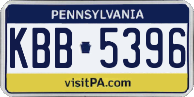 PA license plate KBB5396
