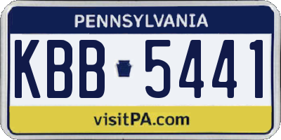 PA license plate KBB5441