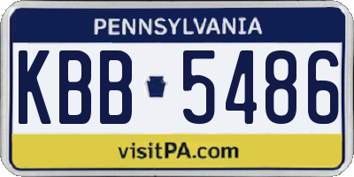 PA license plate KBB5486