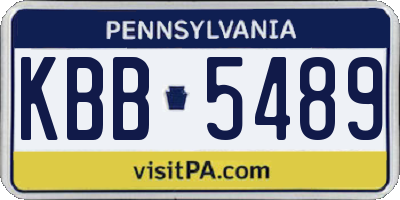 PA license plate KBB5489