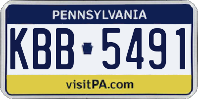 PA license plate KBB5491