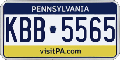 PA license plate KBB5565