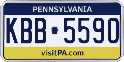 PA license plate KBB5590