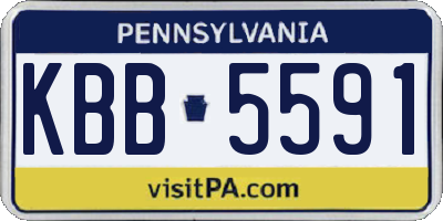 PA license plate KBB5591