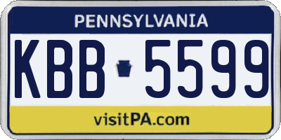 PA license plate KBB5599