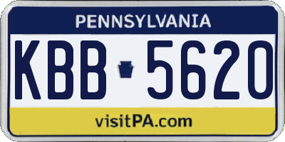 PA license plate KBB5620