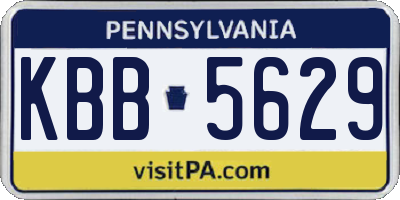 PA license plate KBB5629