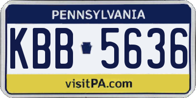 PA license plate KBB5636