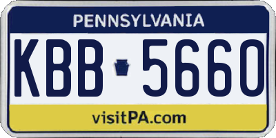 PA license plate KBB5660