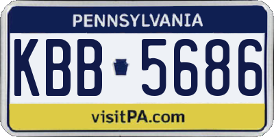 PA license plate KBB5686