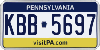 PA license plate KBB5697