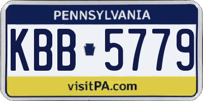 PA license plate KBB5779