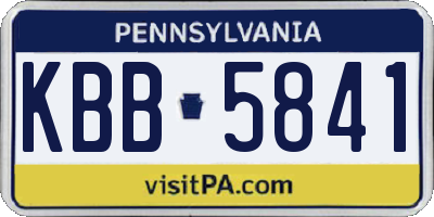 PA license plate KBB5841
