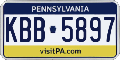 PA license plate KBB5897