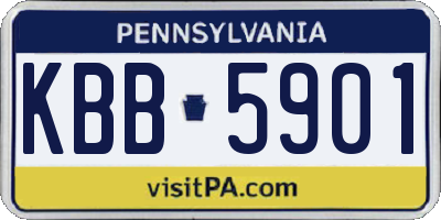 PA license plate KBB5901