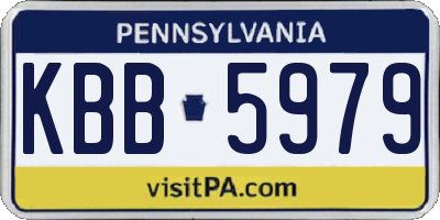 PA license plate KBB5979
