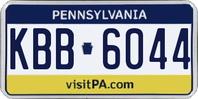 PA license plate KBB6044