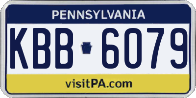 PA license plate KBB6079
