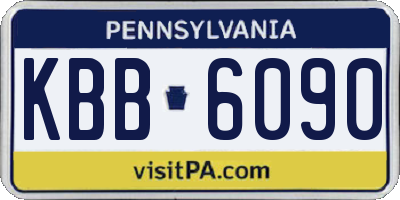 PA license plate KBB6090