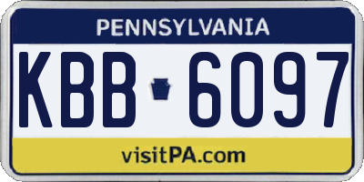 PA license plate KBB6097