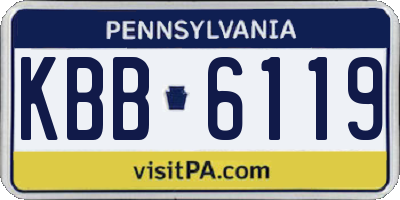 PA license plate KBB6119