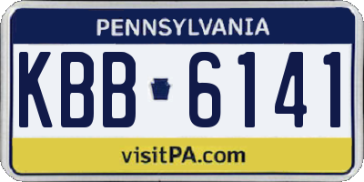PA license plate KBB6141