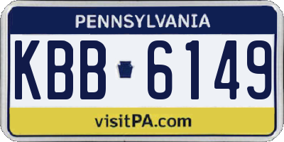 PA license plate KBB6149