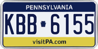PA license plate KBB6155