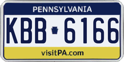PA license plate KBB6166