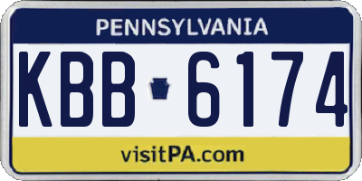 PA license plate KBB6174