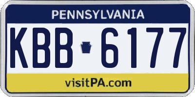 PA license plate KBB6177
