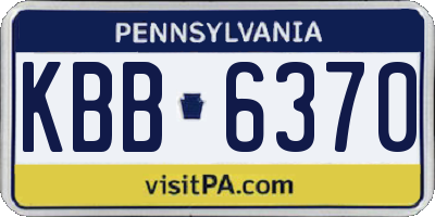 PA license plate KBB6370