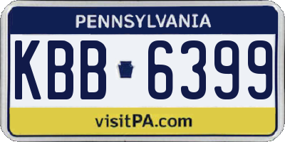 PA license plate KBB6399