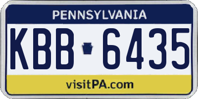 PA license plate KBB6435