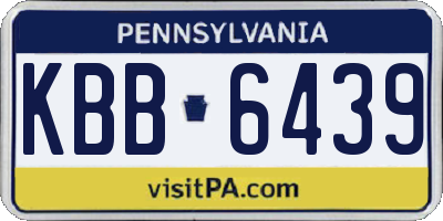 PA license plate KBB6439