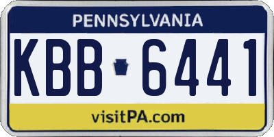 PA license plate KBB6441